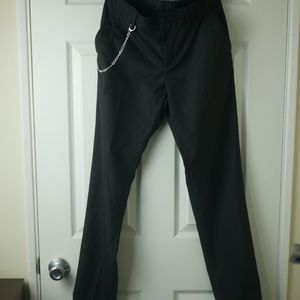 Zara Pinstripe Suit Pants - Black - Size 29